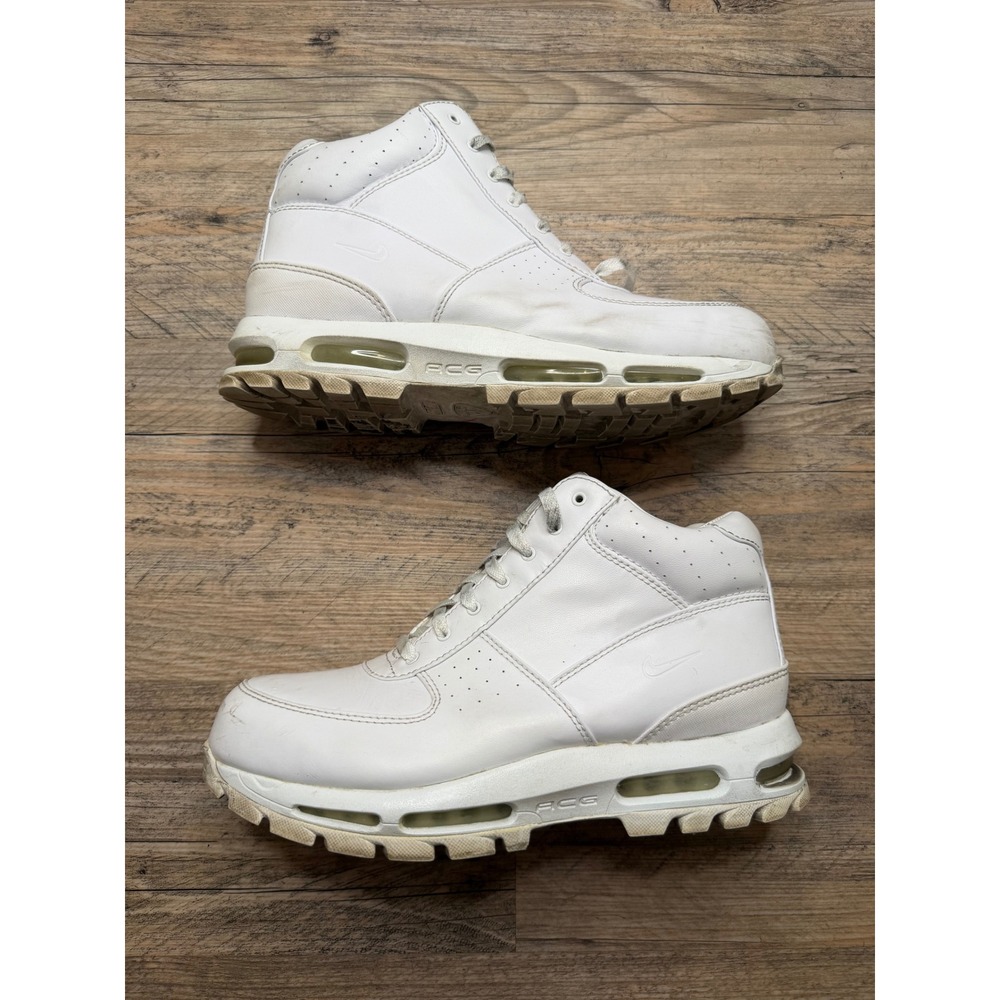 Nike ACG Air Max Goadome White Leather Hiking Boots 822206-111 Mens 11
